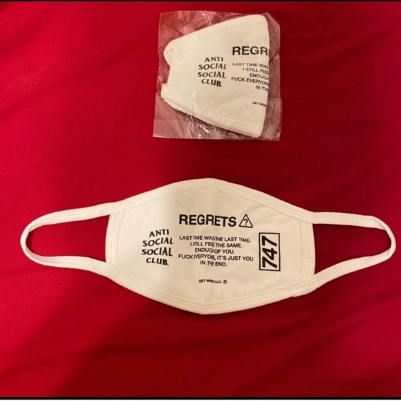 Authentic Anti Social Social Club Face Mask 😷 Brand New Still In Package - Picture 1 of 1